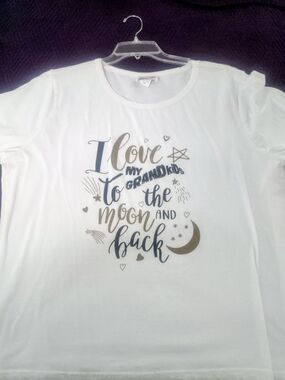 White  Women's Plus Size Love My GKids Graphic Tee - 'Love to the Moon and Back'